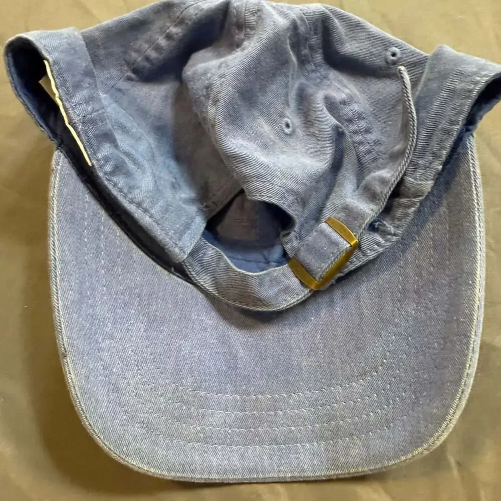 Oregon Hill Winery Blue Distressed Baseball Cap Embroidered Mountain Wine Hat